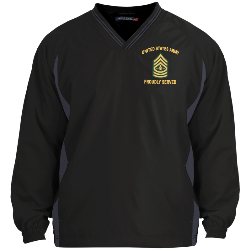 Army Proudly Served sergeant major of the army (SMA) windshirt jacket polo