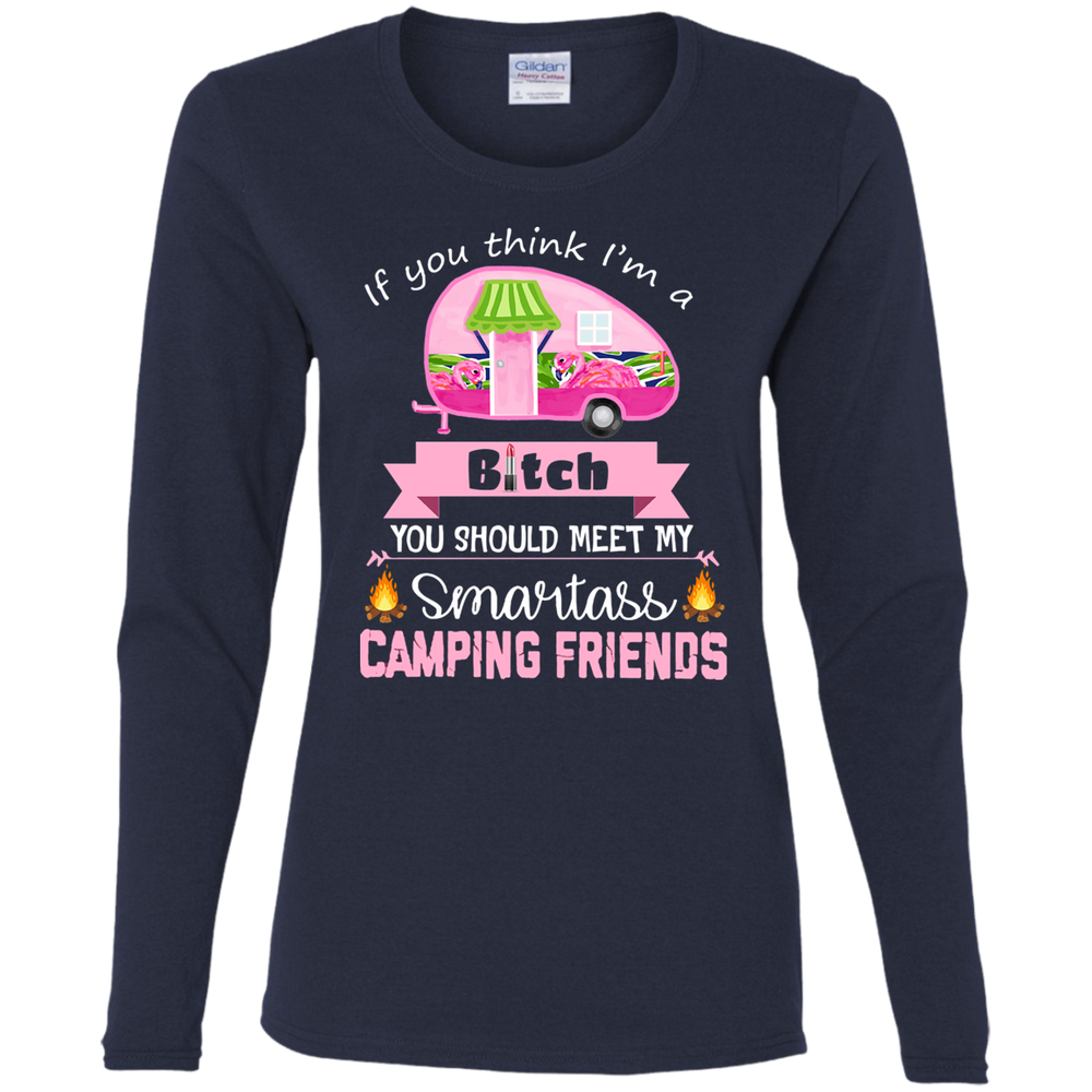 Bitch camping friends women shirt