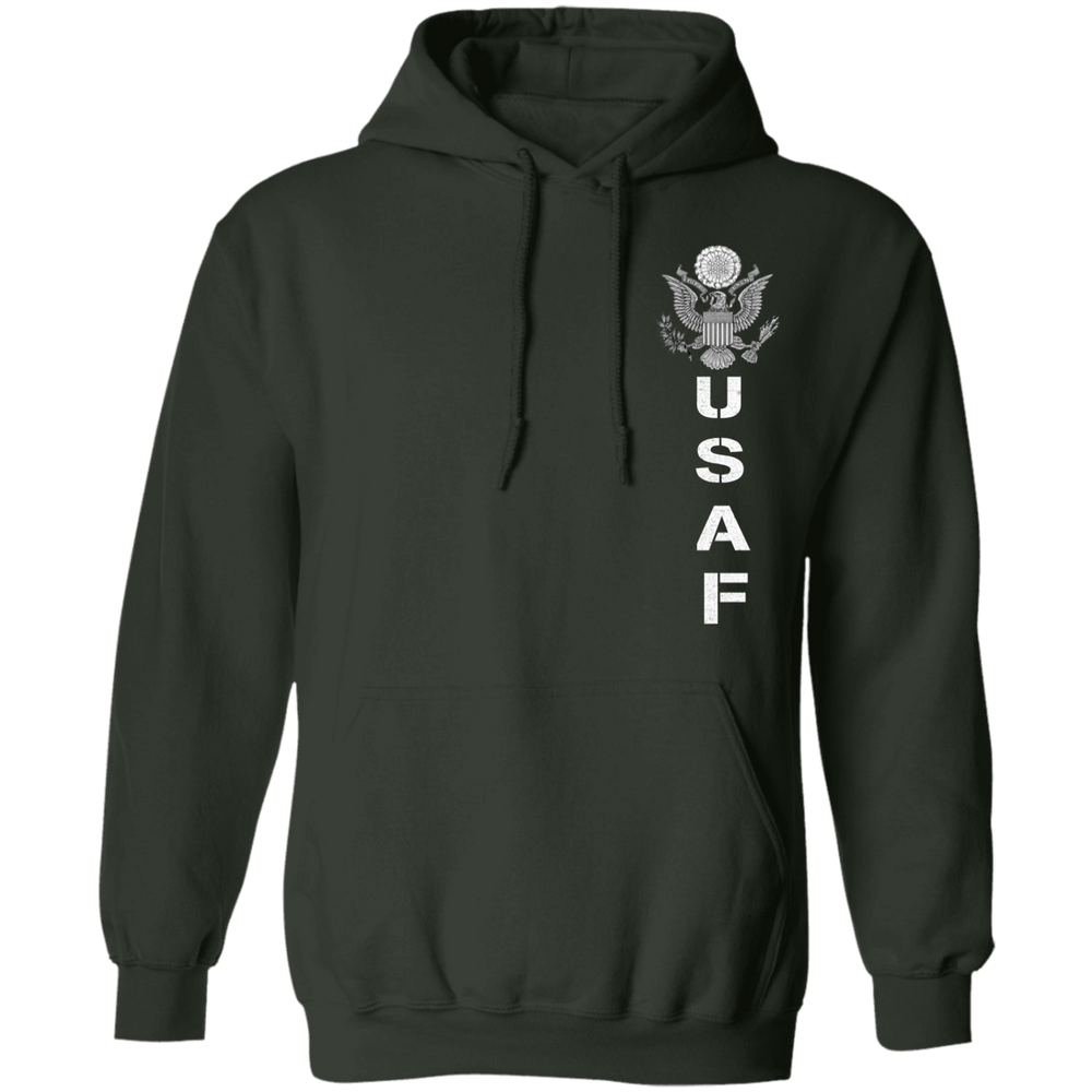 USAF LOGO ON LEFT SHIRT