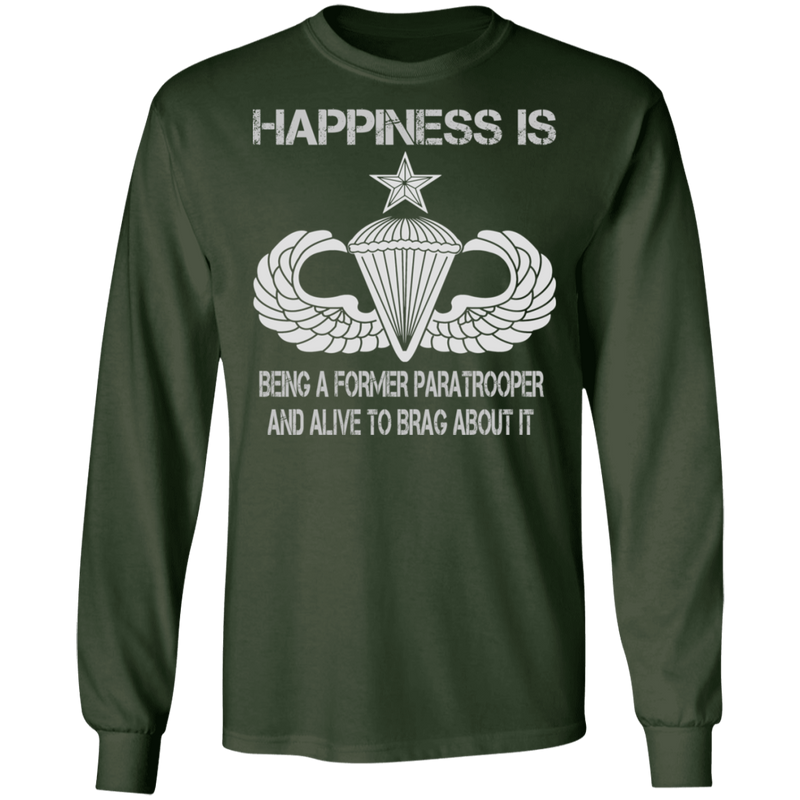 HAPPINESS IS SENIOR PARACHUTIST SHIRT