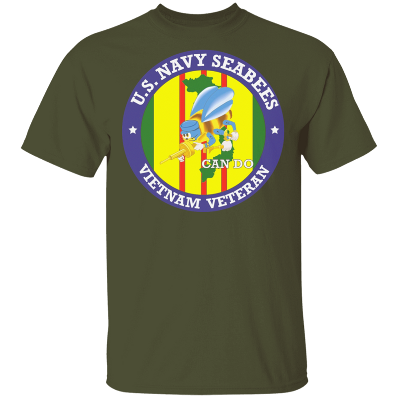 USN SEABEES CAN DO VIETNAM VET SHIRT