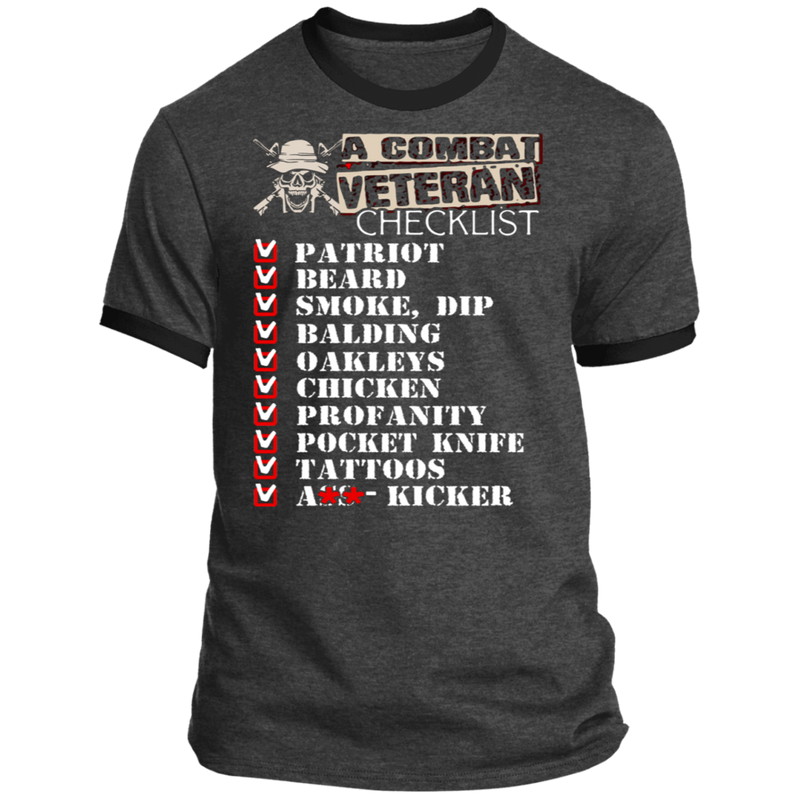 A COMBAT VETERAN CHECKLIST SHIRT