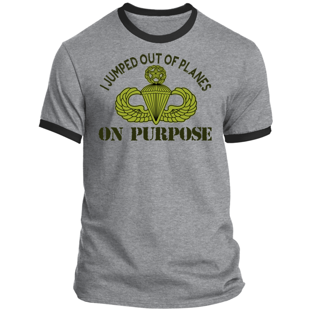 I JUMPED OUT OF PLANE ON PURPOSE MASTER PARACHUTIST SHIRT