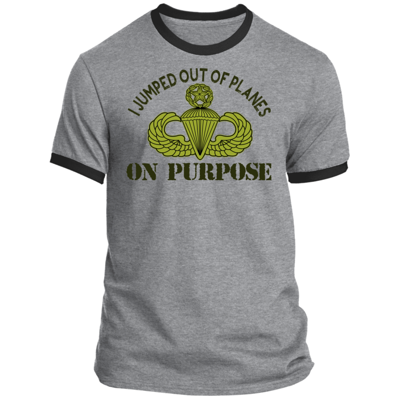 I JUMPED OUT OF PLANE ON PURPOSE MASTER PARACHUTIST SHIRT