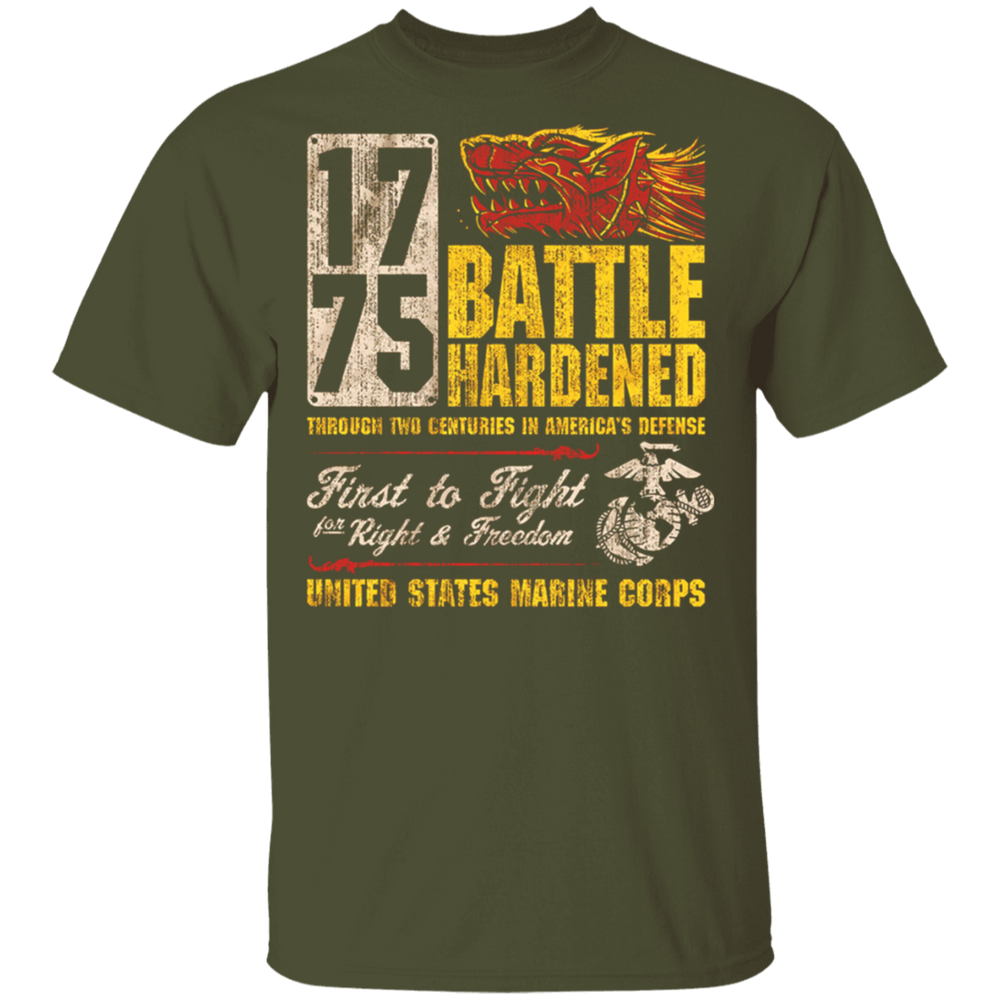 1775 BATTLE HARDENED US MARINES CORPS SHIRT