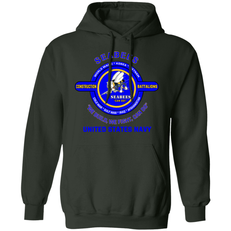 USN SEABEES WE FIGHT WE BUILD CAN DO SHIRT