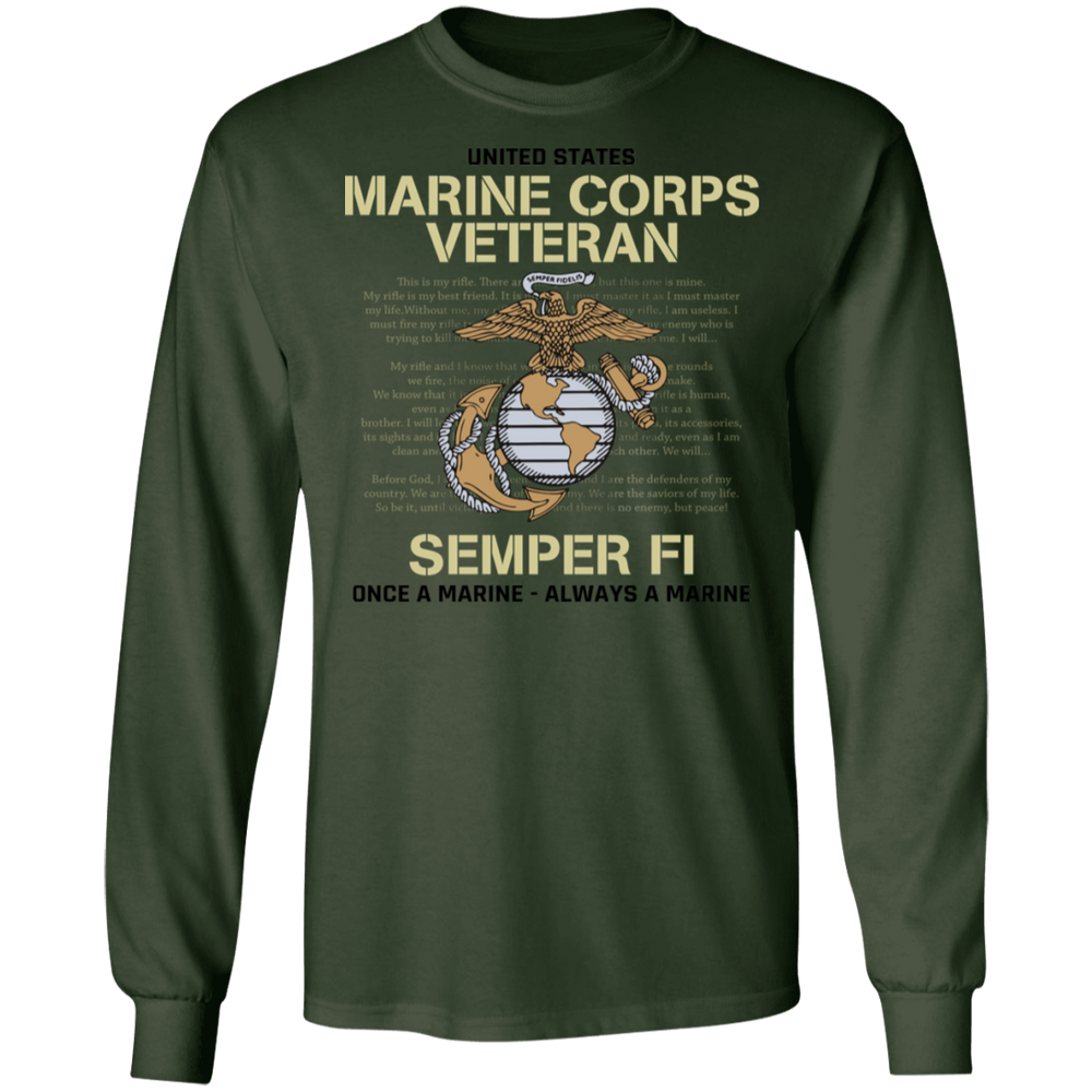 USMC SEMPER FI ONCE A MARINE ALWAYS A MARINE SHIRT