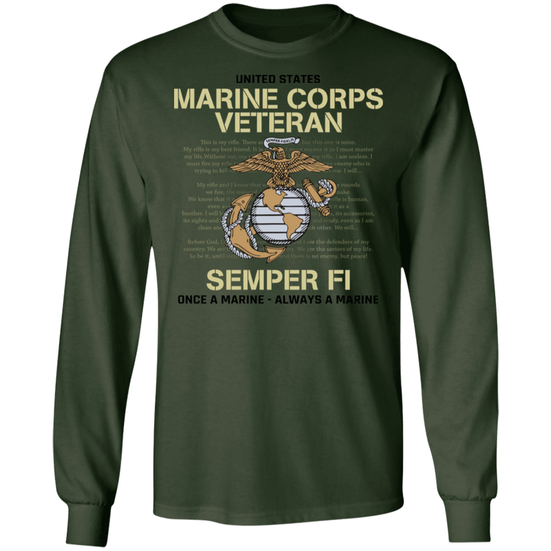 USMC SEMPER FI ONCE A MARINE ALWAYS A MARINE SHIRT