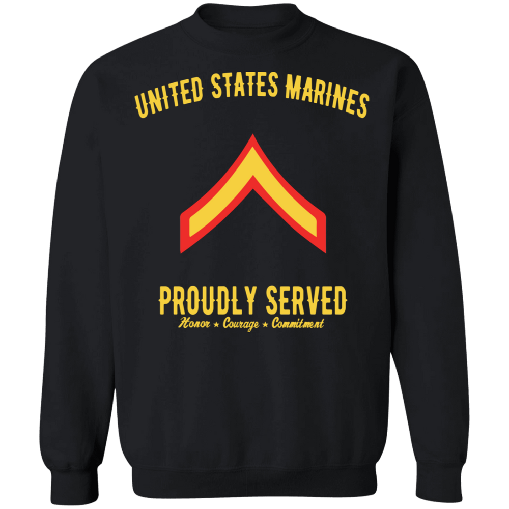 US MARINE PROUDLY SERVED E2 SHIRT