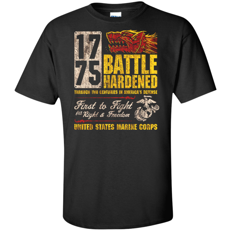 1775 BATTLE HARDENED US MARINES CORPS SHIRT