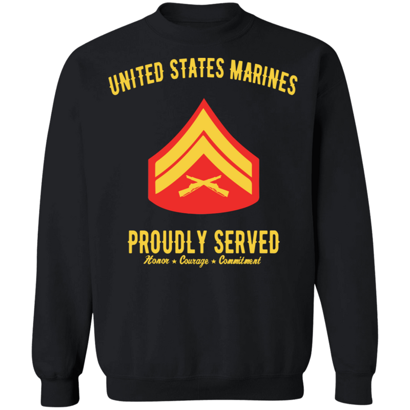 US MARINES E4 CPL PROUDLY SERVED SHIRT