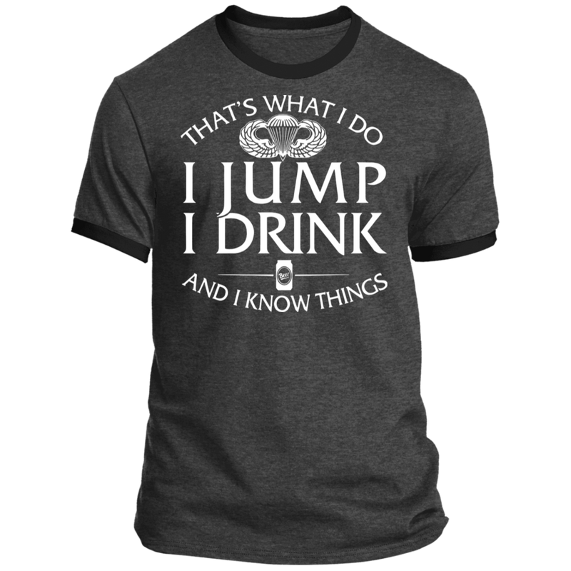 Basic Parachutist Badge I Jump Drink Shirt