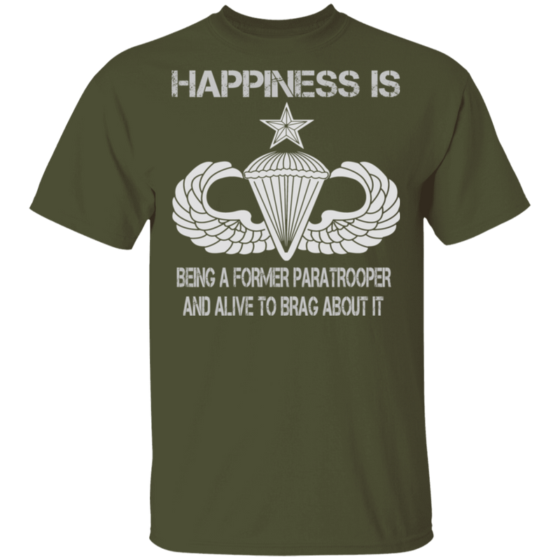 HAPPINESS IS SENIOR PARACHUTIST SHIRT