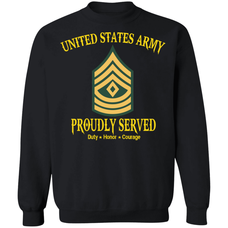 US ARMY PROUDLY SERVED E8 SHIRT