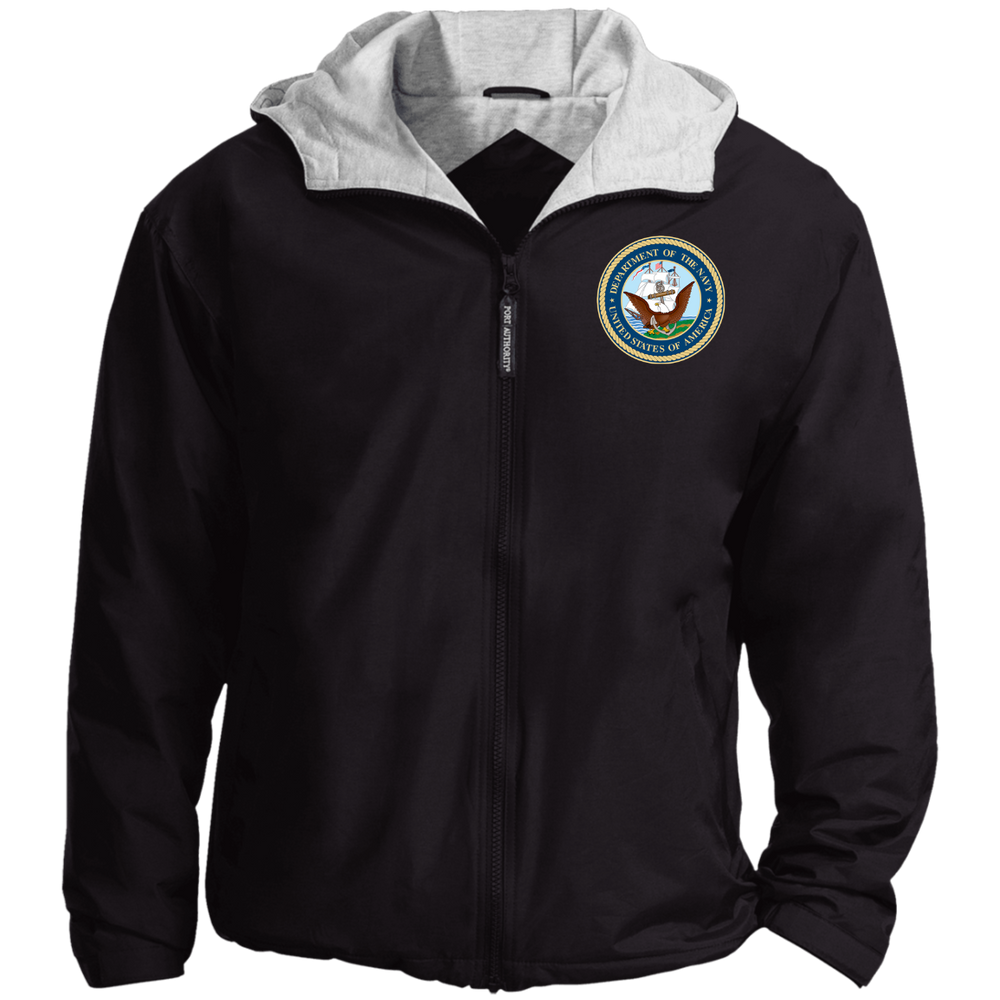 DEPT OF NAVY LOGO EMBROIDERED WINDSHIRT JACKET POLO