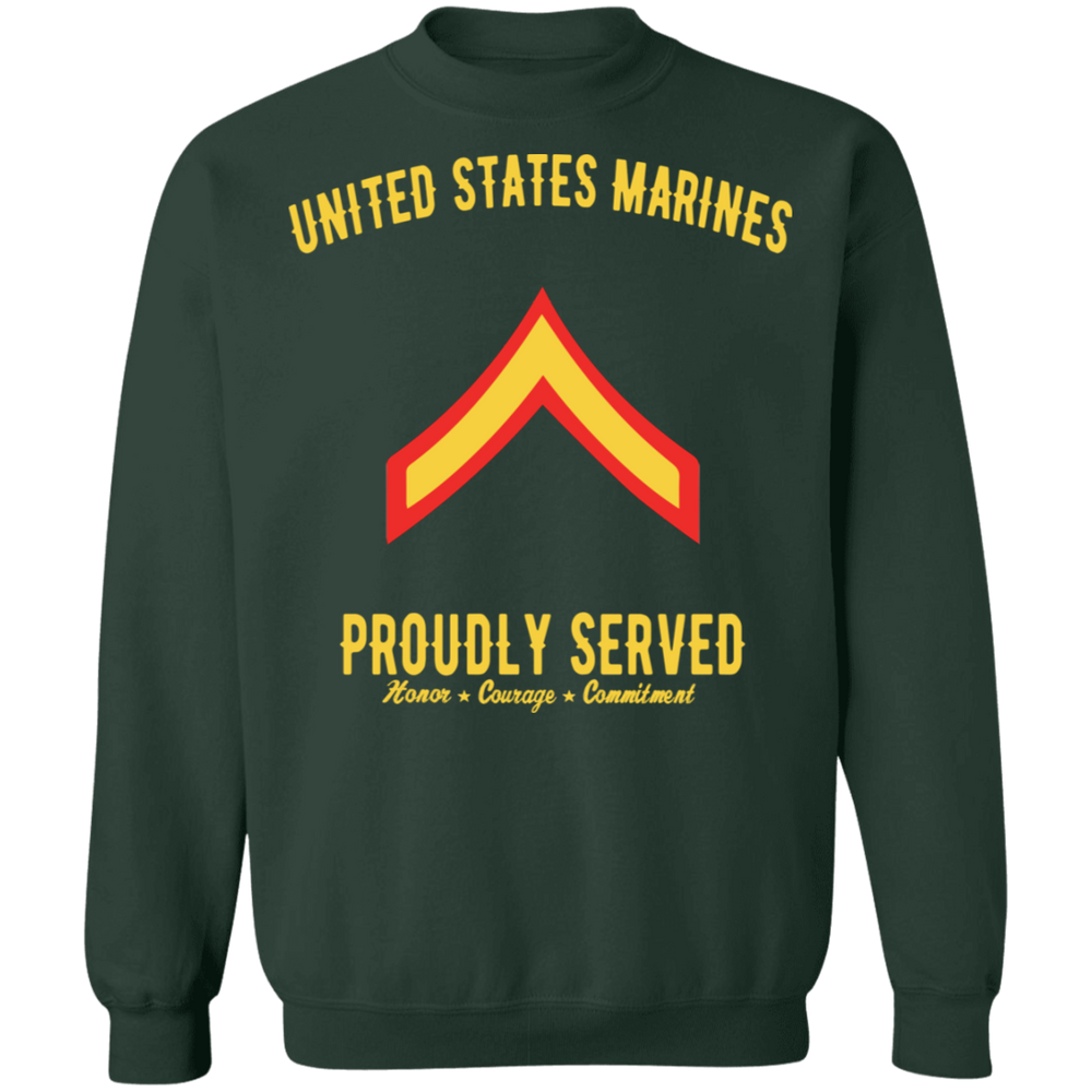 US MARINE PROUDLY SERVED E2 SHIRT