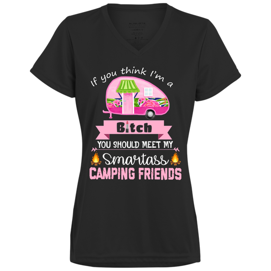 Bitch camping friends women shirt