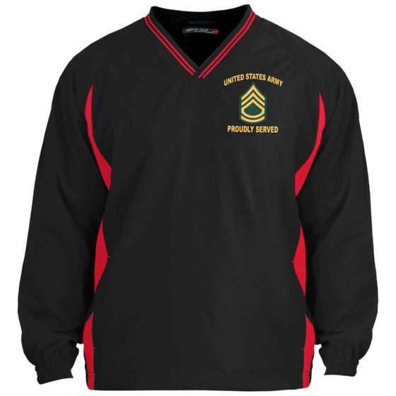 Army Proudly Served E7 - Sergeant First Class (SFC) windshirt jacket polo