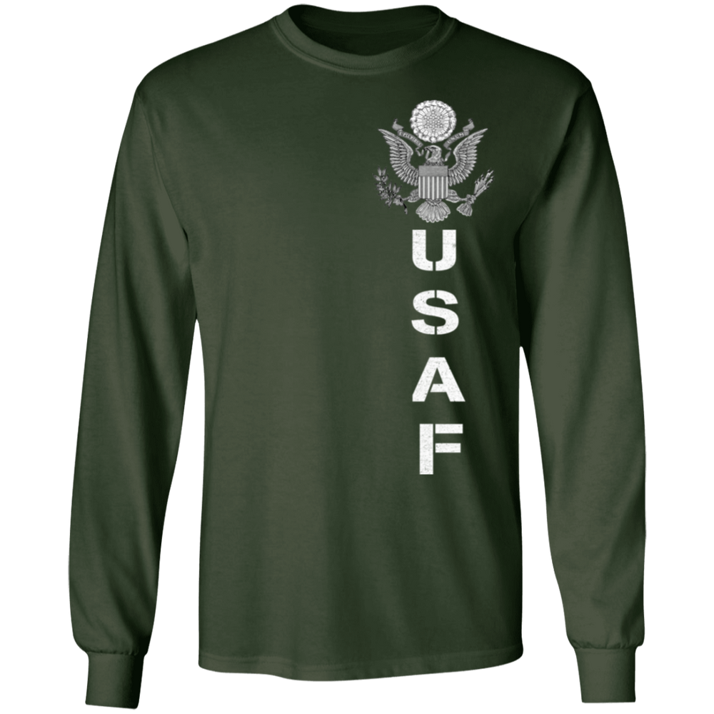 USAF LOGO ON LEFT SHIRT