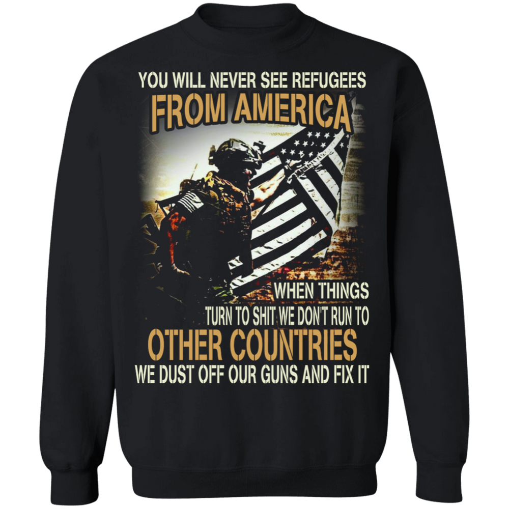 WE DUST OFF OUR GUN AND FIX IT SHIRT