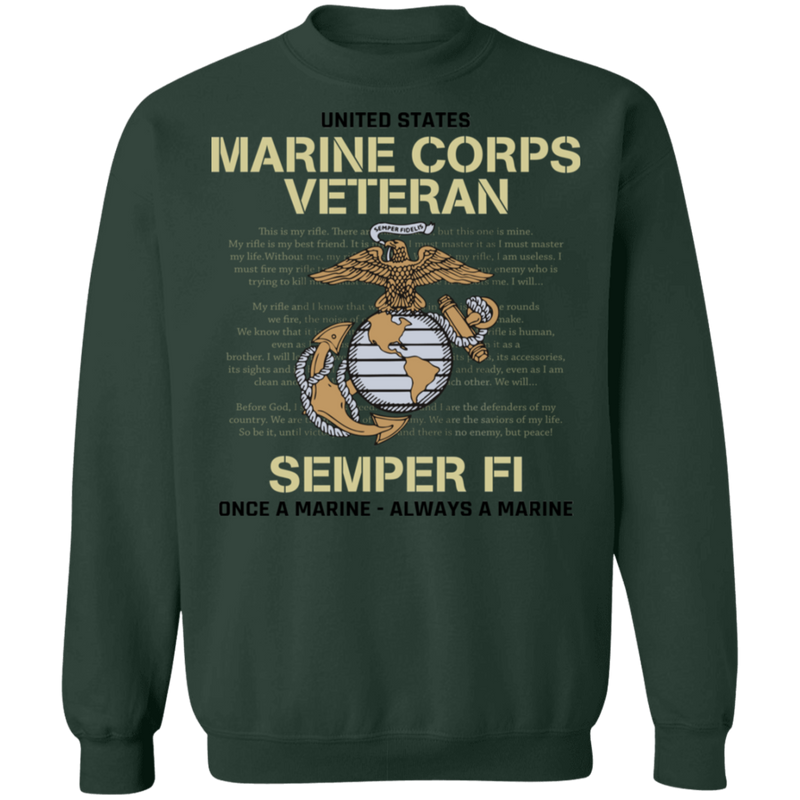 USMC SEMPER FI ONCE A MARINE ALWAYS A MARINE SHIRT