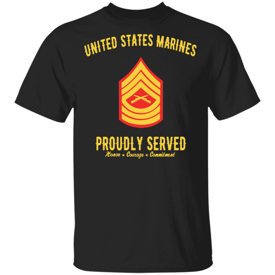 USMC MASTER SERGEANT E-8 PROUDLY SERVED SHIRT