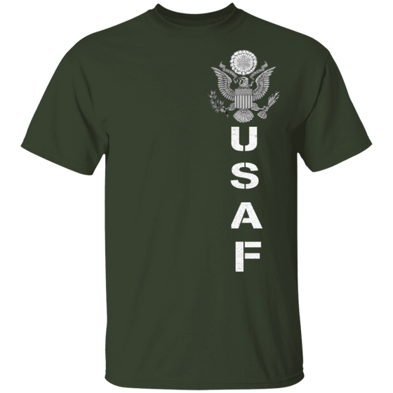 USAF LOGO ON LEFT SHIRT