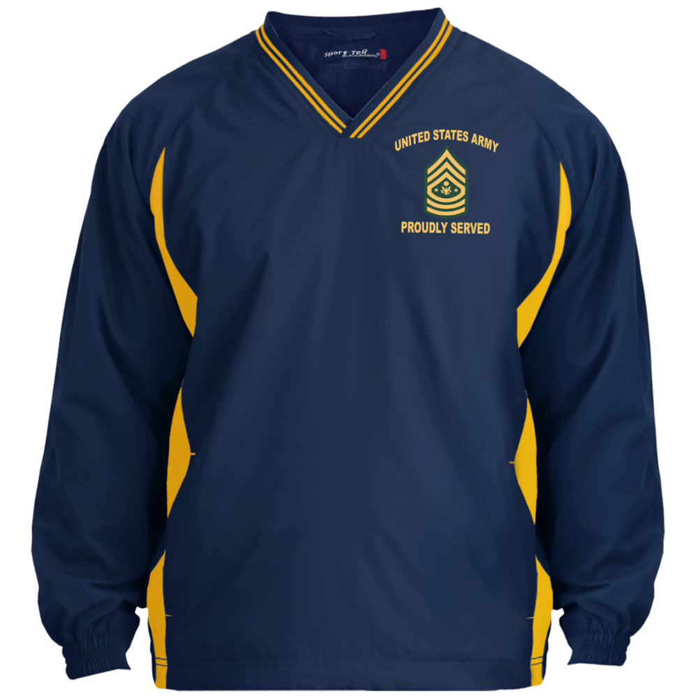 Army Proudly Served sergeant major of the army (SMA) windshirt jacket polo