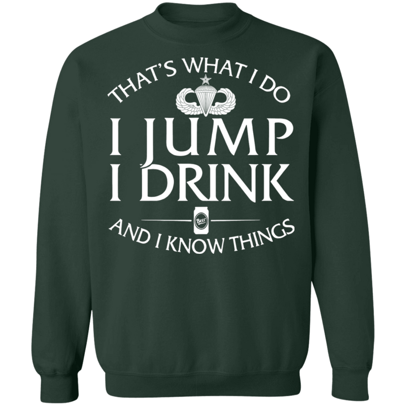 Senior Parachutist Badge I Jump Drink Shirt