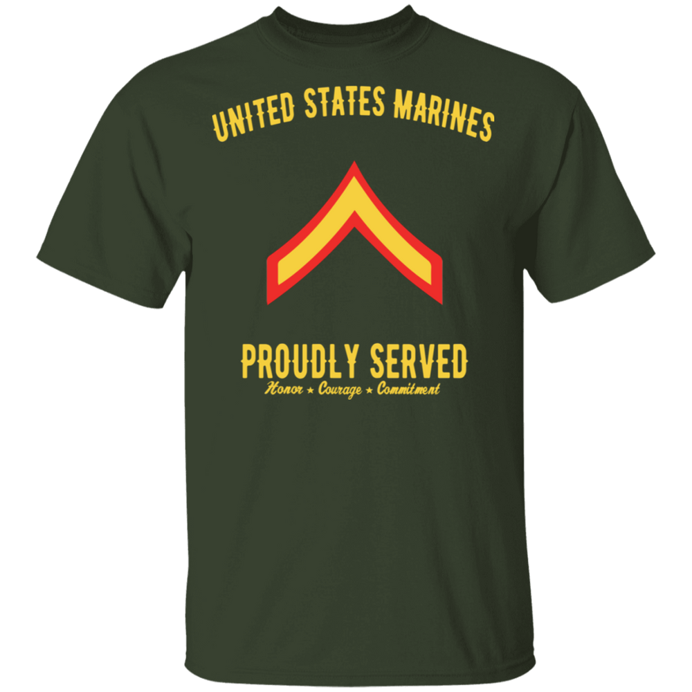 US MARINE PROUDLY SERVED E2 SHIRT