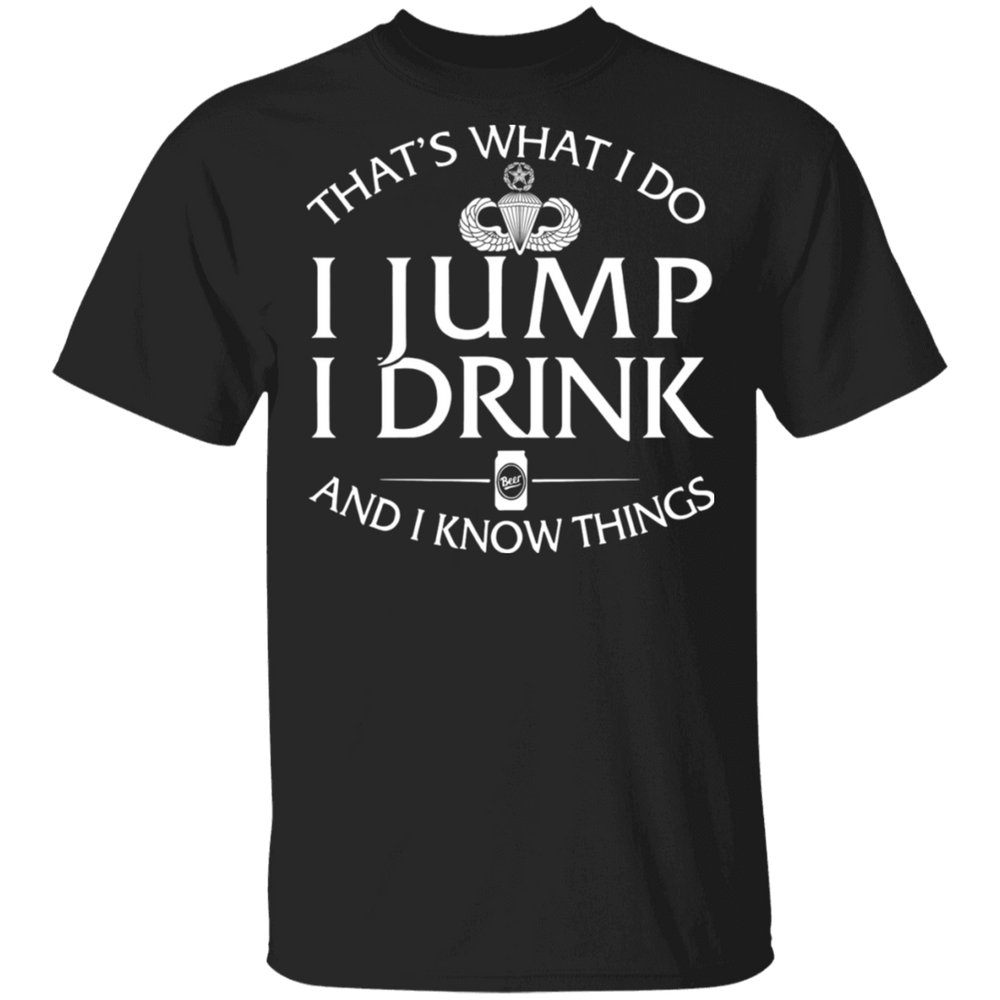 Master Parachutist Badge I Jump Drink Shirt