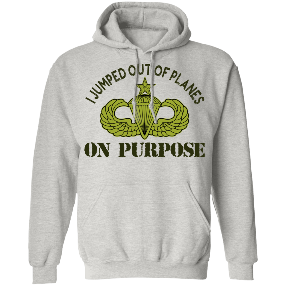 I JUMPED OUT OF PLANE ON PURPOSE SENIOR PARACHUTIST SHIRT