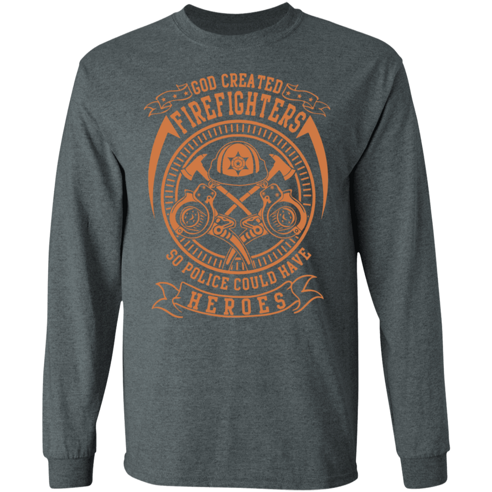 GOD CREATED FIREFIGHTER SHIRT