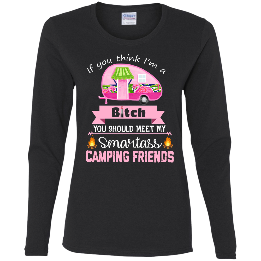 Bitch camping friends women shirt