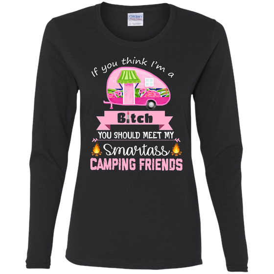 Bitch camping friends women shirt