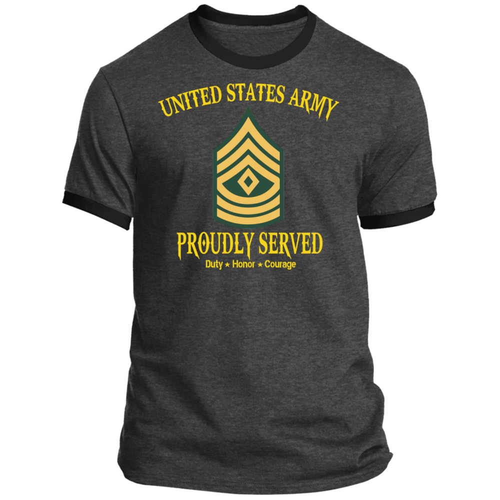 US ARMY PROUDLY SERVED E8 SHIRT