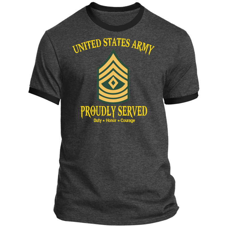 US ARMY PROUDLY SERVED E8 SHIRT