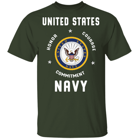 USN HONOR COURAGE COMMITMENT SHIRT