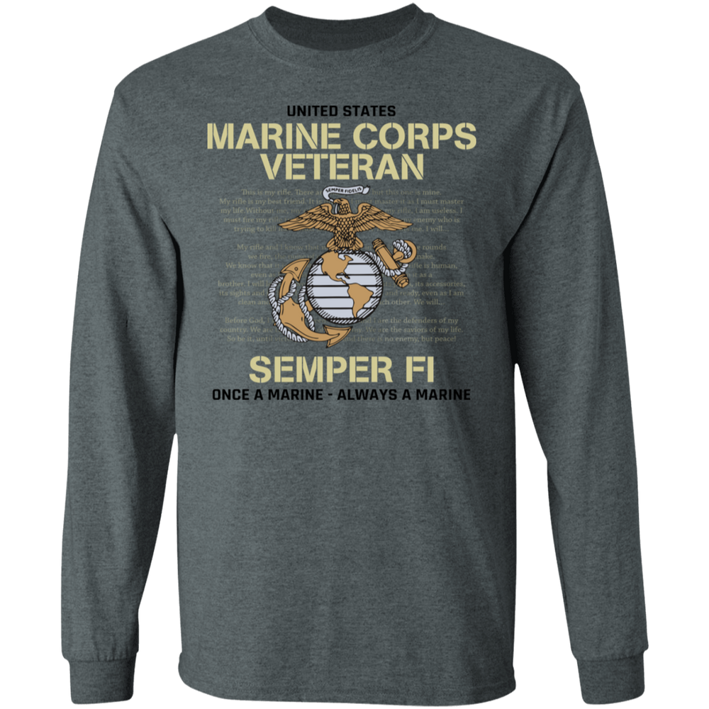 USMC SEMPER FI ONCE A MARINE ALWAYS A MARINE SHIRT