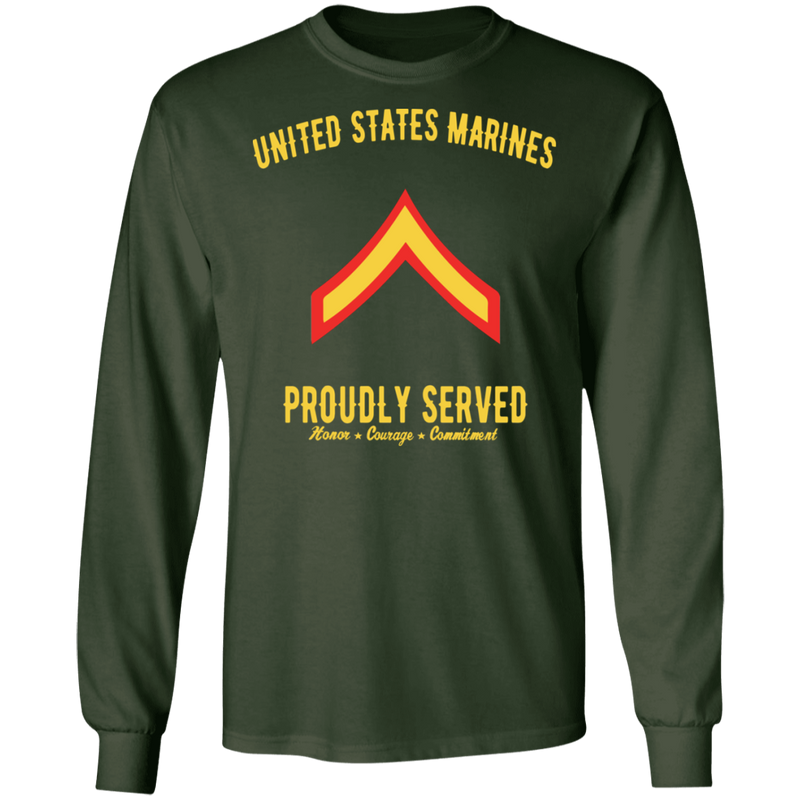 US MARINE PROUDLY SERVED E2 SHIRT