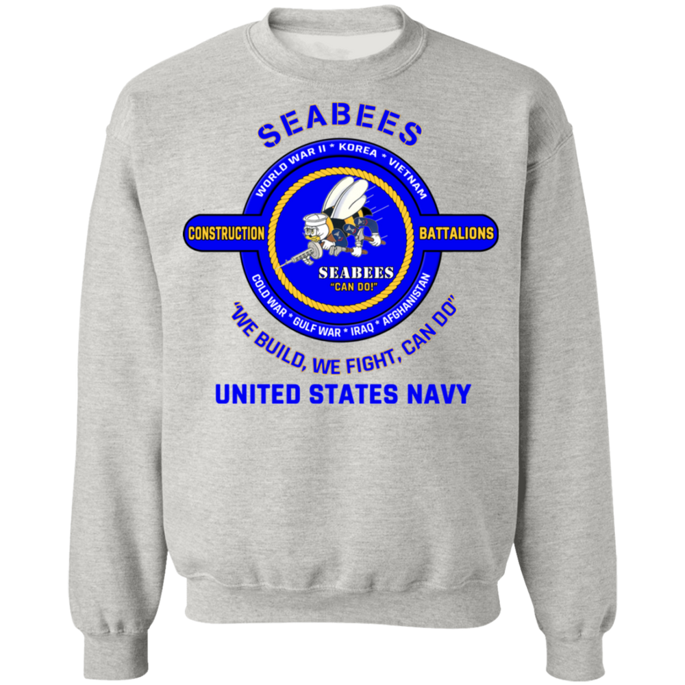 USN SEABEES WE FIGHT WE BUILD CAN DO SHIRT