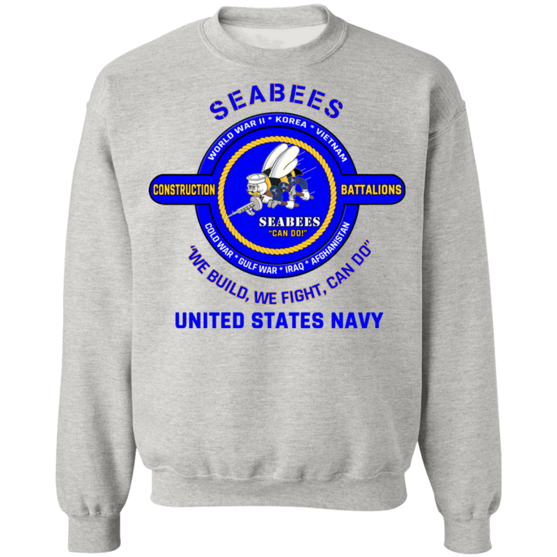 USN SEABEES WE FIGHT WE BUILD CAN DO SHIRT