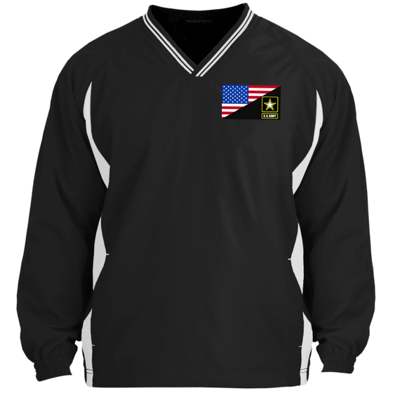 USA FLAG WITH ARMY STAR LOGO EMBROIDERED WINDSHIRT JACKET POLO
