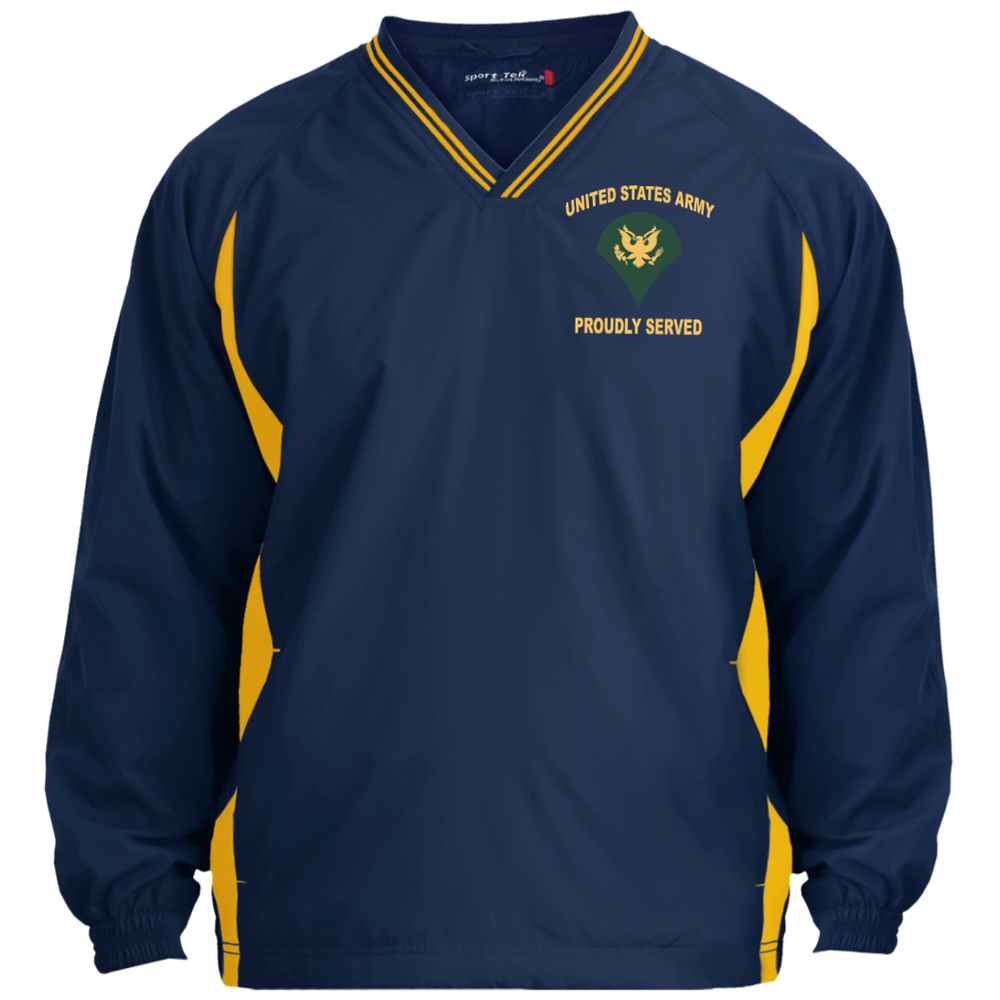 Proudly served E4 ARMY windshirt jacket polo