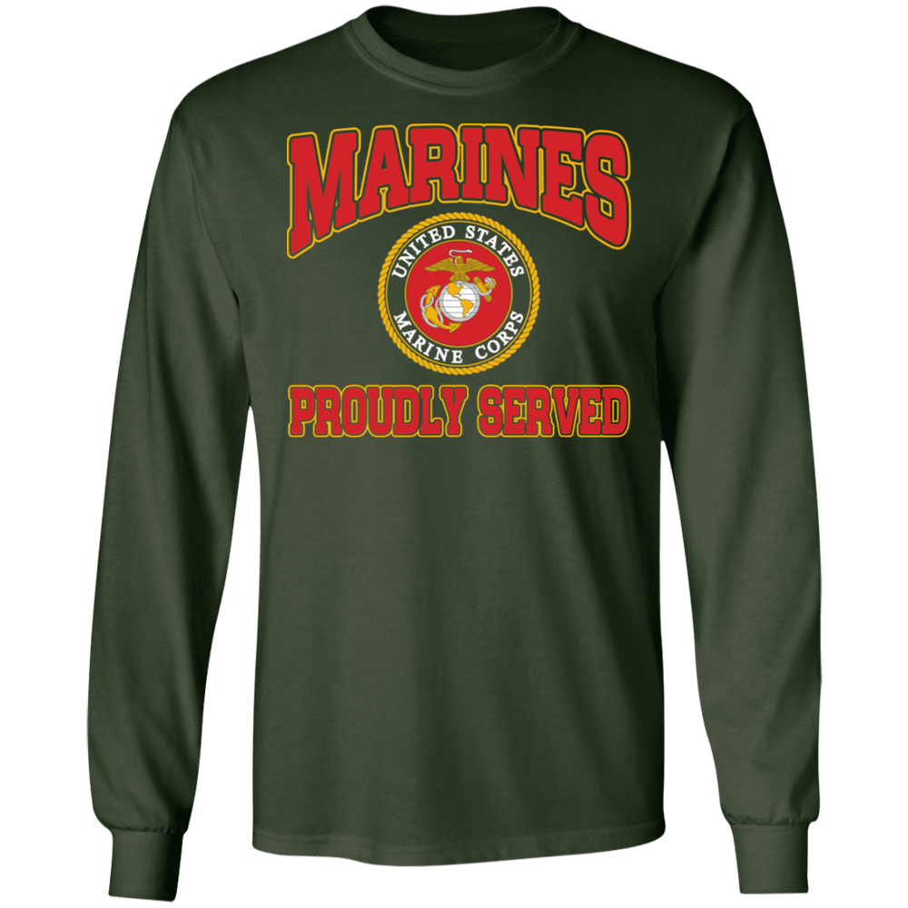 MARINES PROUDLY SERVED LOGO SHIRT