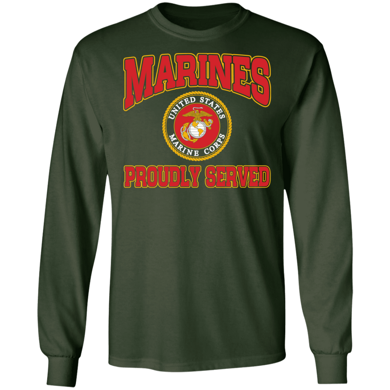 MARINES PROUDLY SERVED LOGO SHIRT