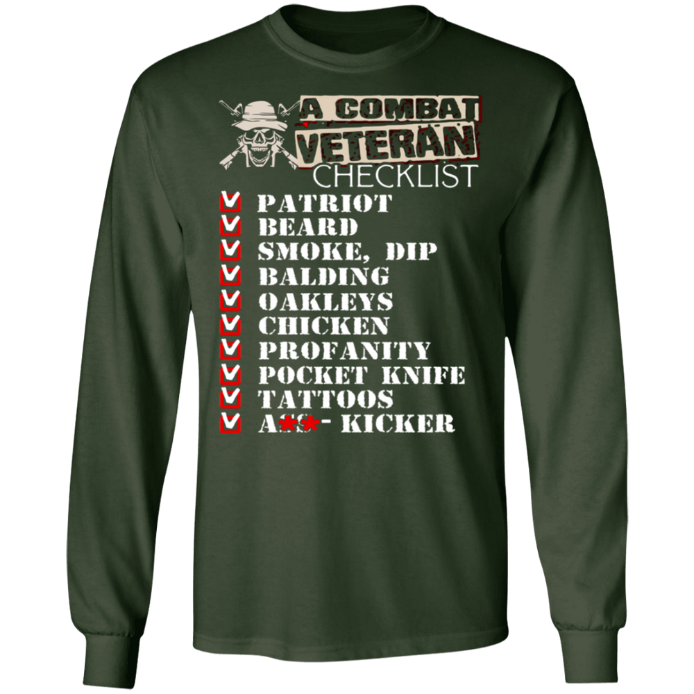 A COMBAT VETERAN CHECKLIST SHIRT