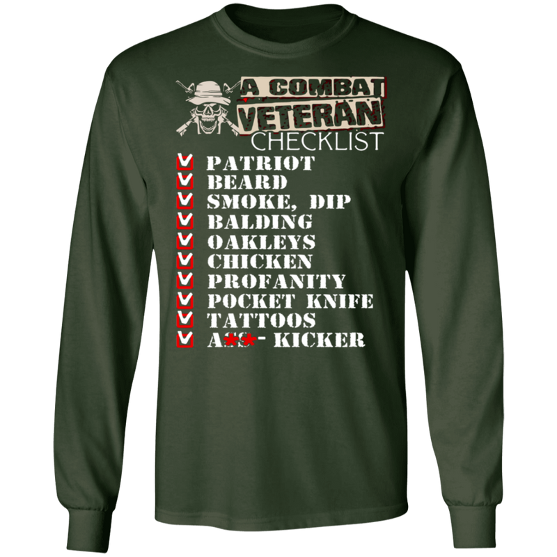 A COMBAT VETERAN CHECKLIST SHIRT