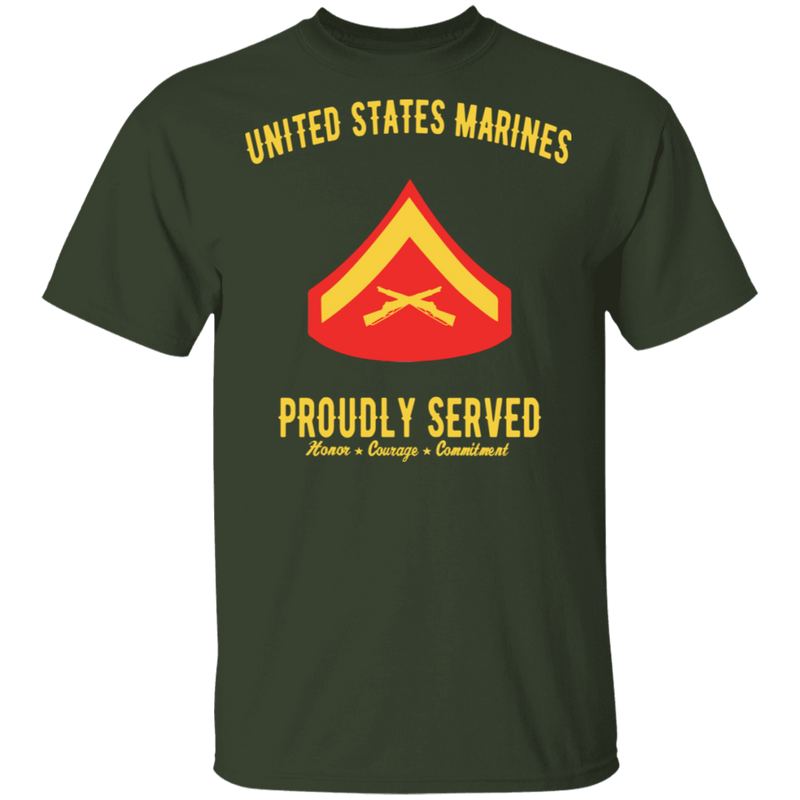 USMC CORPORAL E-3 PROUDLY SERVED SHIRT