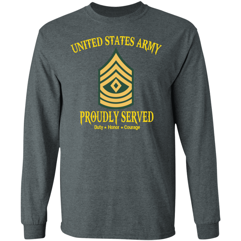 US ARMY PROUDLY SERVED E8 SHIRT